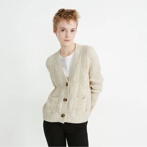 Madewell hillview cardigan sweater antique cream
